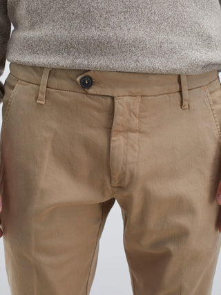 Pantalone new rolf in gabardina beige