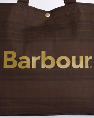Borsa tote Telfield in tartan sovratinto