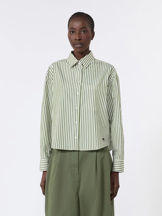 Camicia in popeline di cotone - VERDE