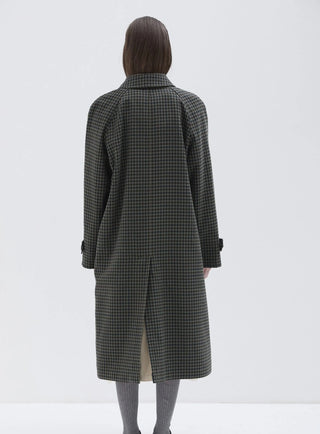 REVERSIBLE COAT PIED DE POULE VIRGIN WOOL COTTON