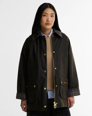 Giacca cerata Modern Beadnell con colletto in tartan Icons