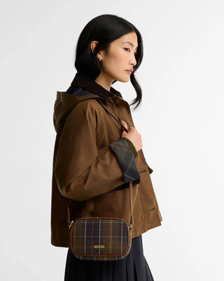 Mini borsa a tracolla in tartan Daphne