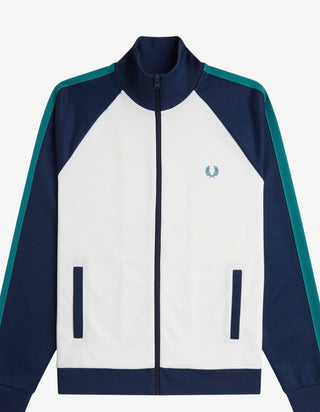 Track jacket con maniche a contrasto