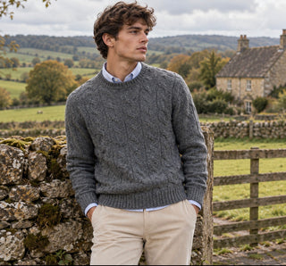 Girocollo shetland a trecce