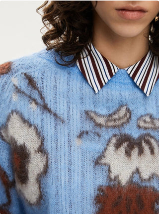 MAGLIA MORBIDA azzurro