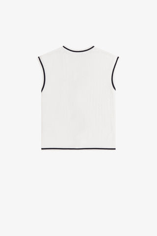 Gilet In Maglia Con Bottoni Su Tutta La Lunghezza