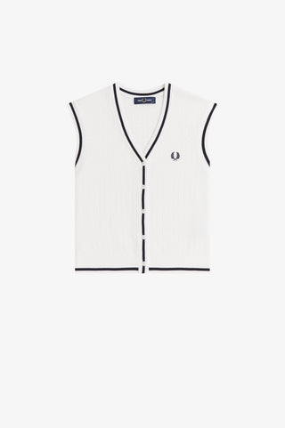 Gilet In Maglia Con Bottoni Su Tutta La Lunghezza