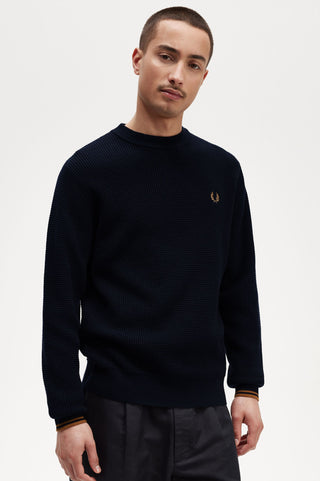 Maglione Waffle Fred Perry Navy