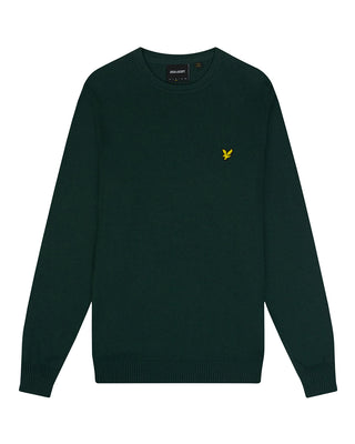 Maglione girocollo Cotone Merino Lyle&Scott Verde da Uomo