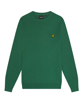 Maglione Girocollo in Cotone Lyle&Scott Verde da Uomo