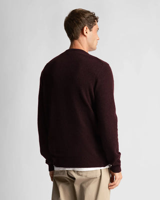 Maglione girocollo Misto Lana Lyle&Scott Bordeaux da Uomo