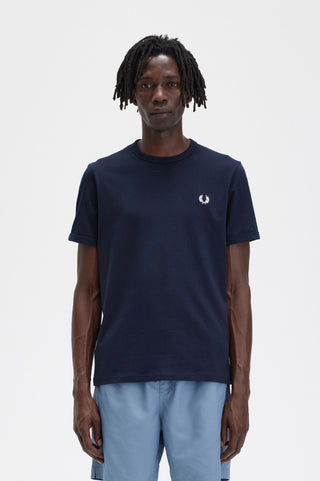 T-Shirt Ringer Classic Fred Perry Navy da Uomo