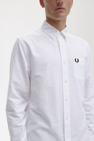 Camicia Oxford Fred Perry Bianca da Uomo