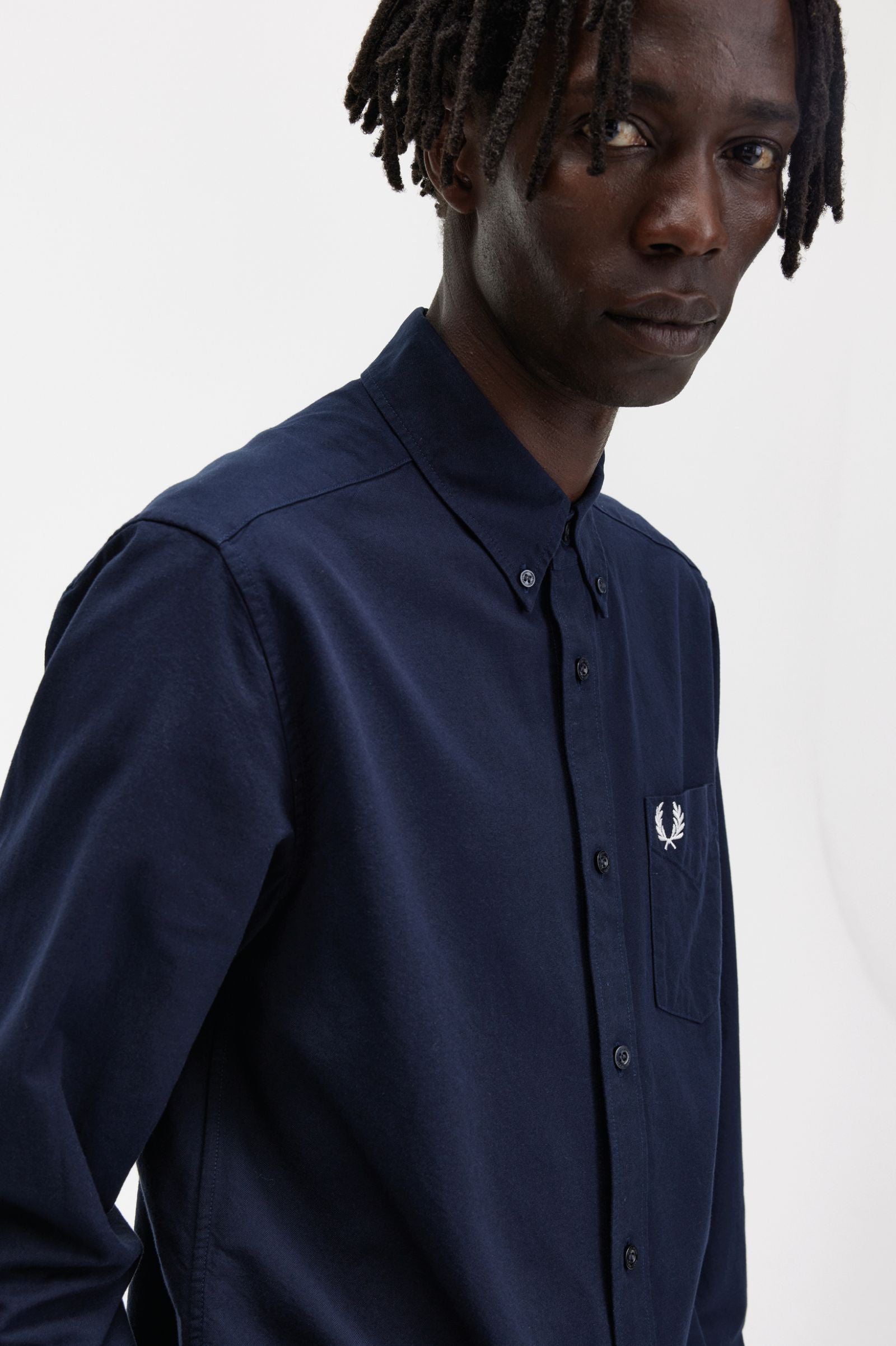 Camicia Oxford Fred Perry Navy da Uomo chiarelliandco