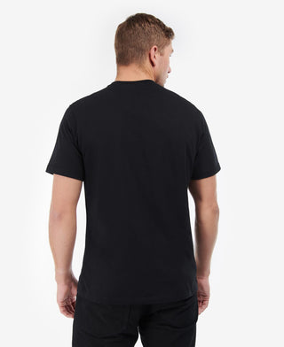 T-Shirt con Taschino Barbour International Nera da Uomo