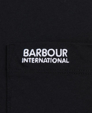 T-Shirt con Taschino Barbour International Nera da Uomo