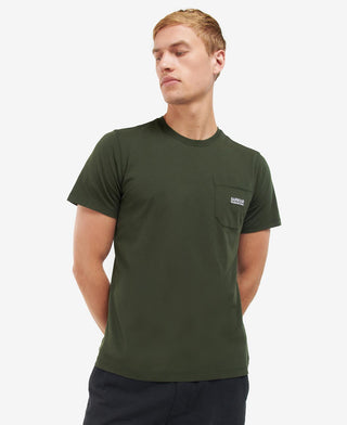 T-Shirt con Taschino Barbour International Verde da Uomo