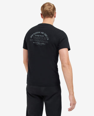 T-Shirt Arch Barbour International Nera da Uomo