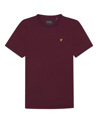 T-Shirt Plain Lyle&Scott Bordeaux da Uomo