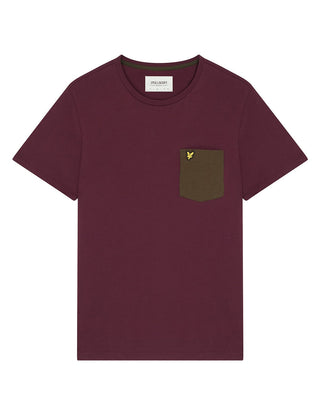 T-Shirt con Taschino Lyle&Scott Bordeaux da Uomo